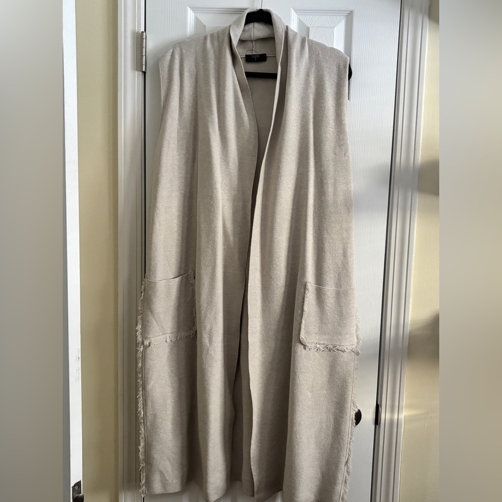 Tahari Cream Knit Cardigan